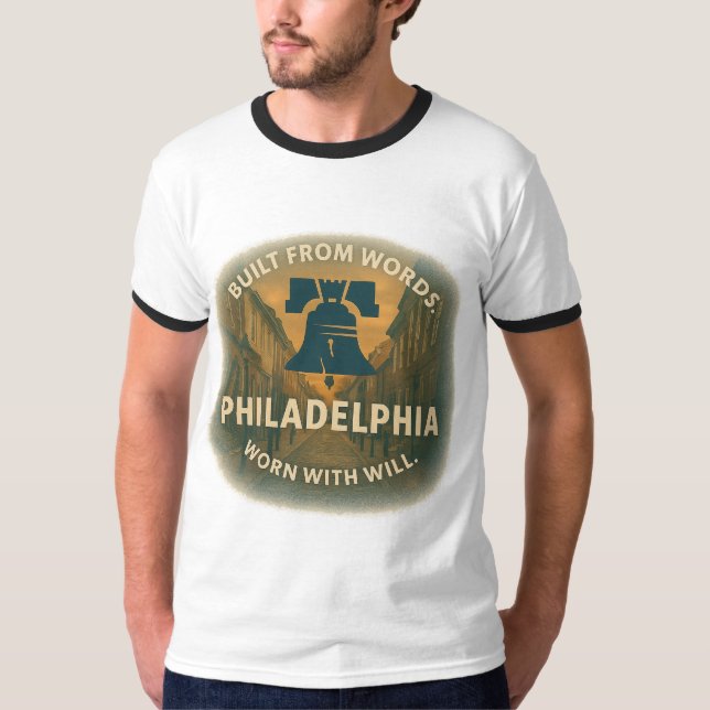 Camiseta Philly Ringer Tee | Borda Cívica Retroativa (Frente)