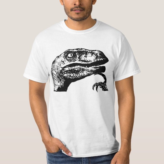 Camiseta Philosoraptor nenhum texto (Frente)