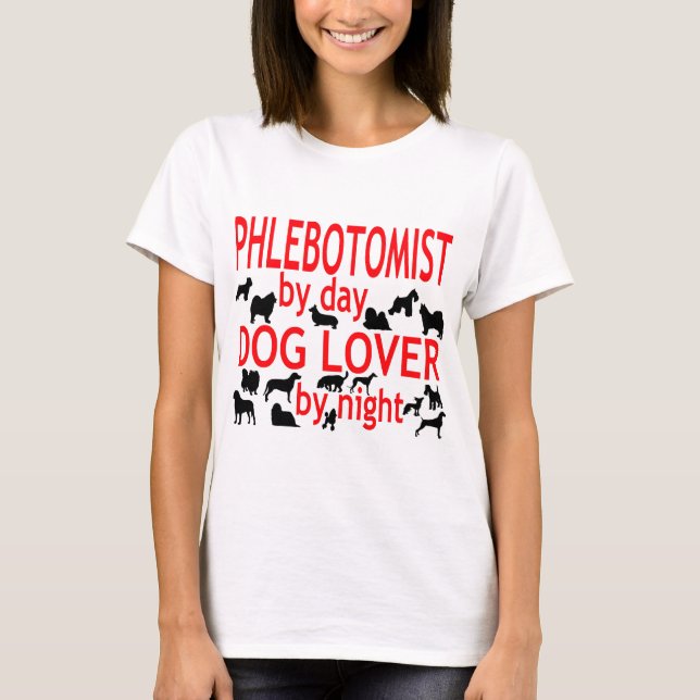 Camiseta Phlebotomist Dog Lover (Frente)