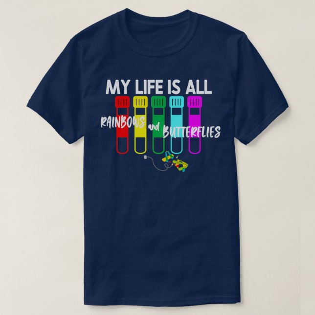 Camiseta Phlebotomist Engraçado Phlebotomy Rainbows e Butte (Frente do Design)