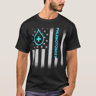 Camiseta Phlebotomist US Flag Phlebotomy Technician