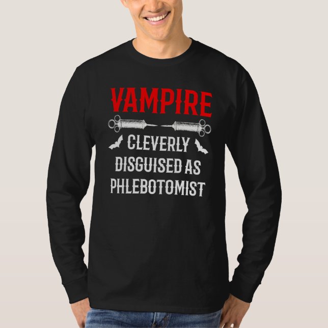 Camiseta Phlebotomist Vampire Phlebotomy Technician 2 (Frente)