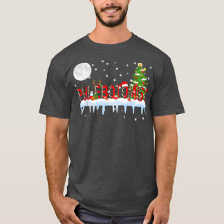 Camiseta Phlebotomist Xmas Tree Light Lepard Santa Hat Rei