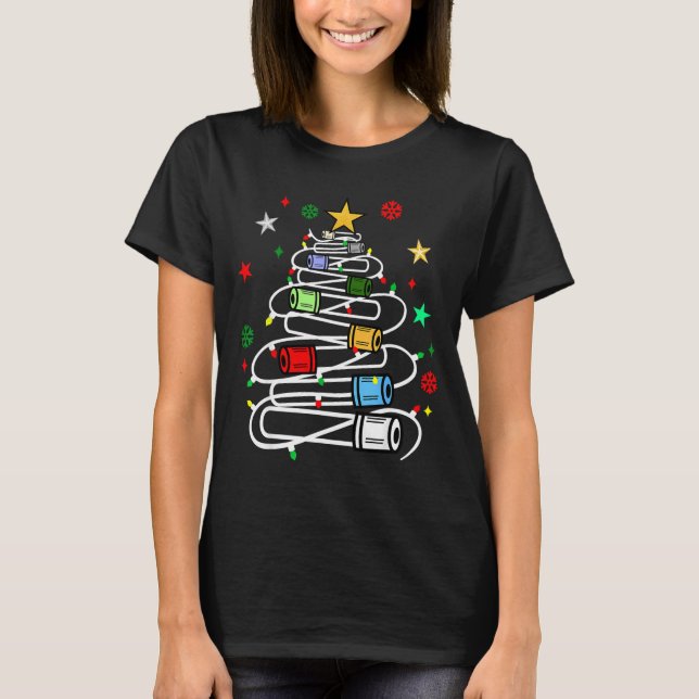 Camiseta Phlebotomy Blood Tube Christmas Tree Phlebotomist  (Frente)
