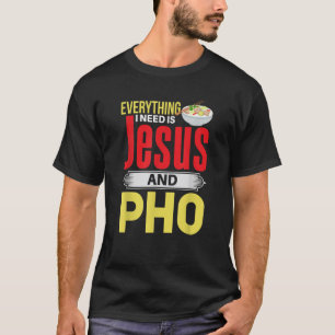 Camiseta Pho e Jesus Pho Christian Pho Lover Vietnamita P