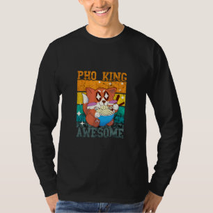 Camiseta Pho Incrível Fox Vintage Retro Tigela de Pho Vietn