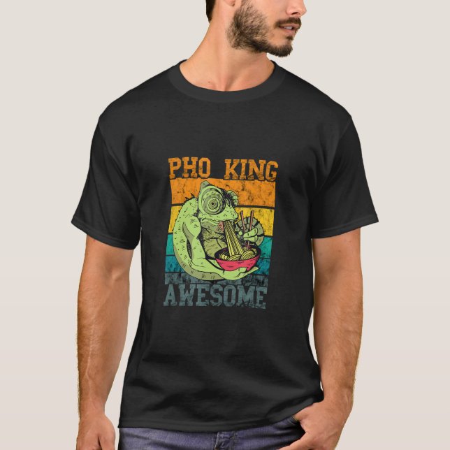 Camiseta Pho King Comida Pun Iguana Pho Bowl Noodle Asiátic (Frente)
