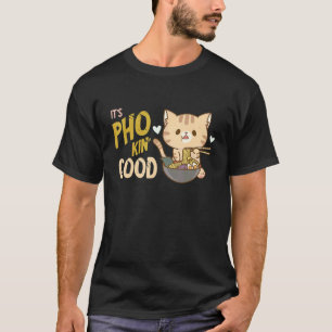 Camiseta Pho Noodle Soup Cat Pho Bowl Comida Asiática Sopa 