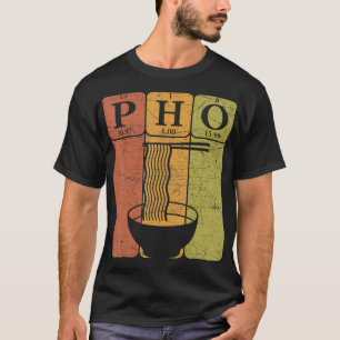 Camiseta Pho Noodles Elemento Periódico de Mesas Noo Vietna