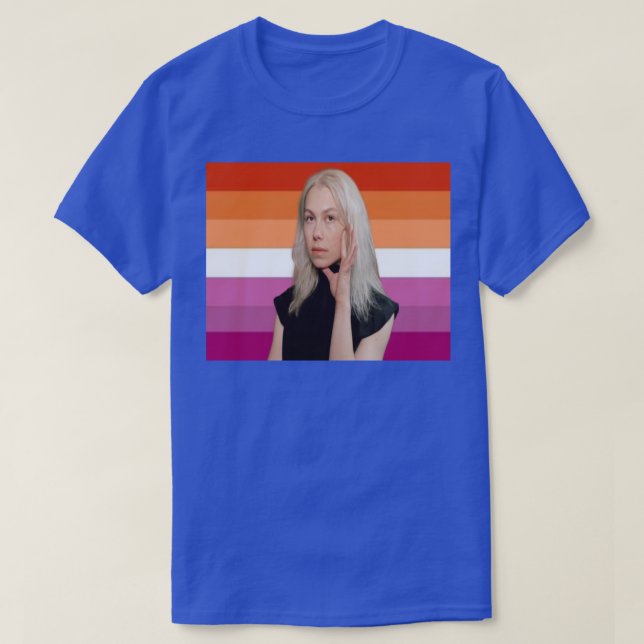 Camiseta Phoebe Bridgers Bandeira do Orgulho Lésbico (Frente do Design)