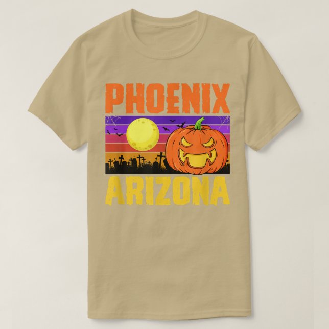 Camiseta Phoeni Arizona Happy Halloween Party Local Pr (Frente do Design)
