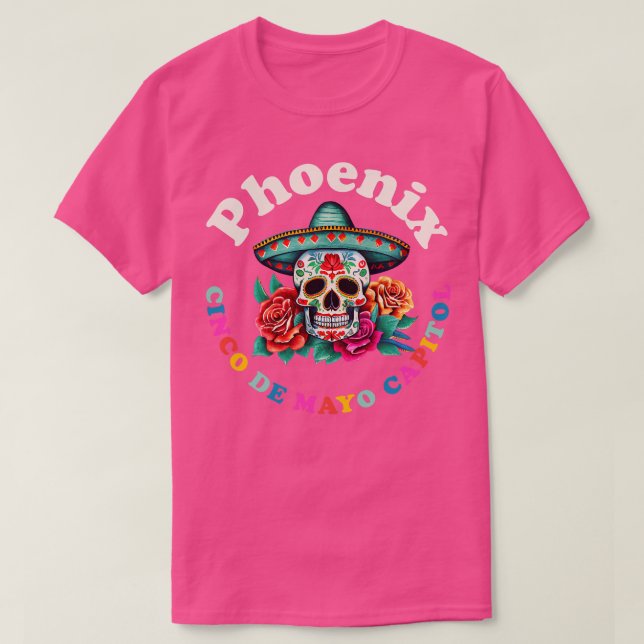 Camiseta Phoenix 2023 Sugar Skull Arizona (Frente do Design)