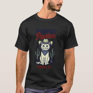 Camiseta Phoenix AZ EUA Design Divertido de Gato Parceiro M