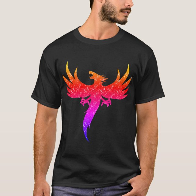 Camiseta Phoenix de aumentação colorido (Frente)