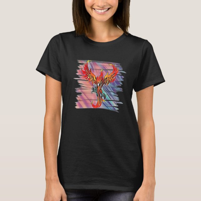 Camiseta Phoenix Do Ph Do Pássaro De Fogo Mítico Ashes (Frente)
