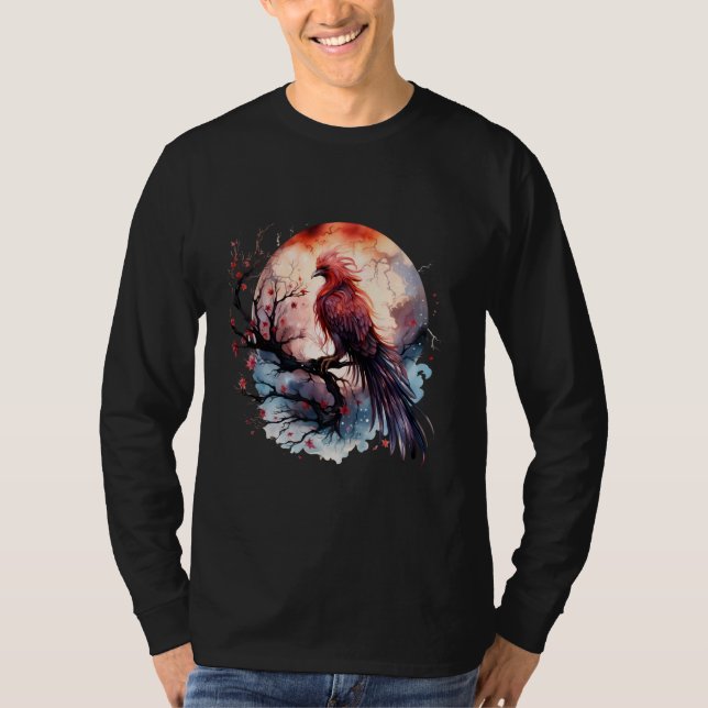 Camiseta Phoenix Fire Phoenix Bird Mythic Bird Moon Sakur (Frente)