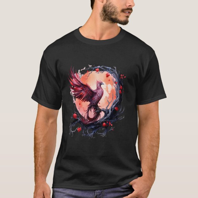 Camiseta Phoenix Fire Phoenix Bird Mythic Bird Rejuvenati (Frente)