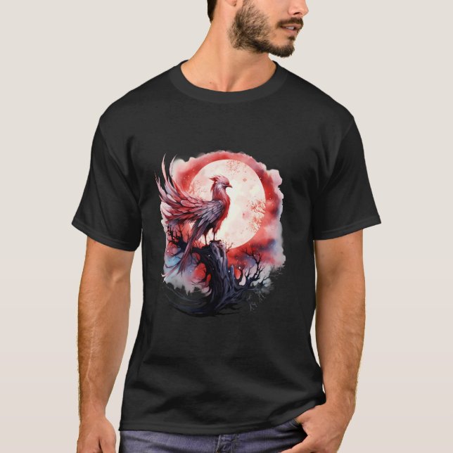 Camiseta Phoenix Mythic Bird Moon Fire Phoenix Bird Sakur (Frente)