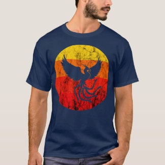Camiseta Phoenix Mythic Bird Retro Vintage Ascensão Sunset