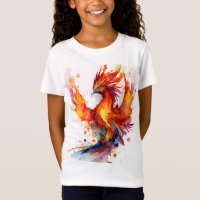 Phoenix no Flames Watercolor Design