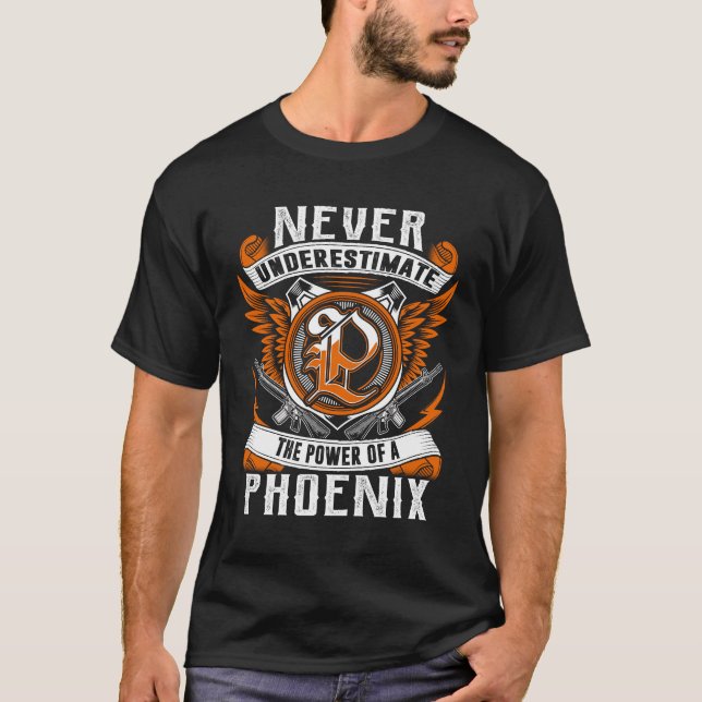 Camiseta Phoenix - Nunca Subestimar Personalizado (Frente)
