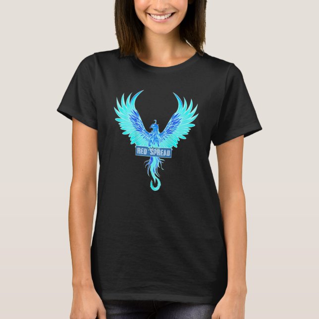 Camiseta Phoenix poderosa com Asas de Espalhamento (Frente)