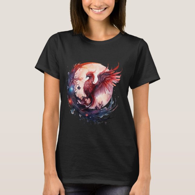 Camiseta Phoenix Reborn Fire Phoenix Pássaro Mítico Rej (Frente)