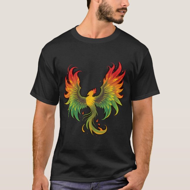 Camiseta Phoenix Rising – Ein Design voller Kraft und Wiede (Frente)