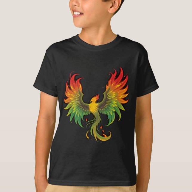 Camiseta Phoenix Rising – Ein Design voller Kraft und Wiede (Frente)