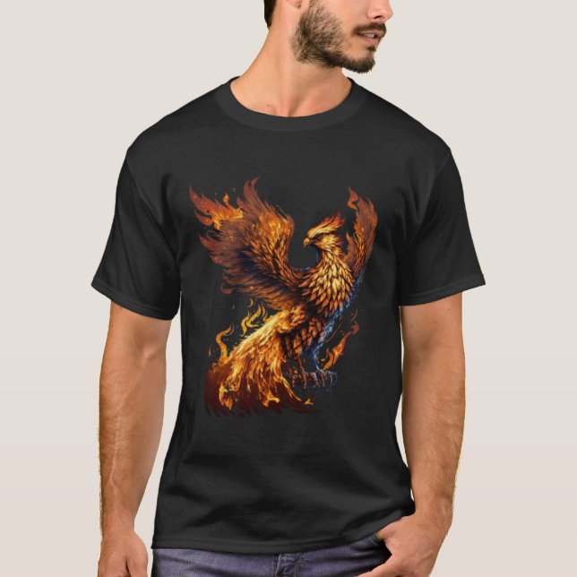 Camiseta Phoenix Rising From Ashes Resurrection Rebirth New (Frente)