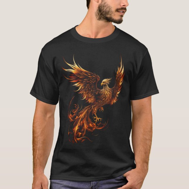 Camiseta Phoenix Rising From Ashes Resurrection Rebirth New (Frente)
