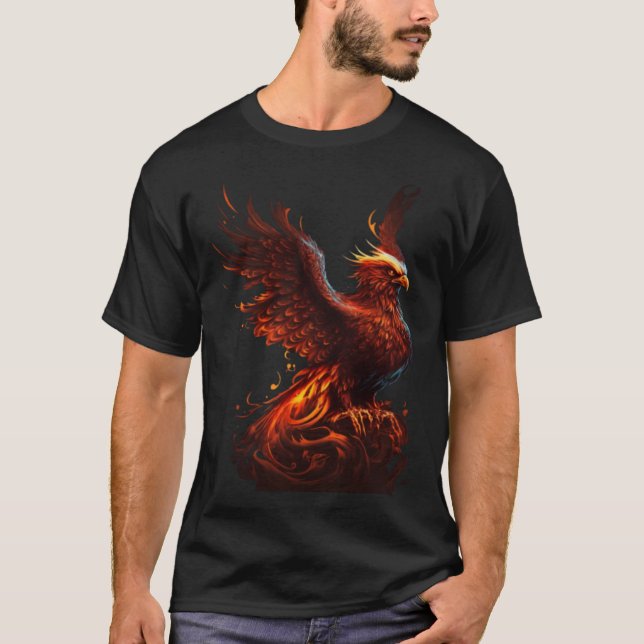 Camiseta Phoenix Rising From Ashes Resurrection Rebirth New (Frente)