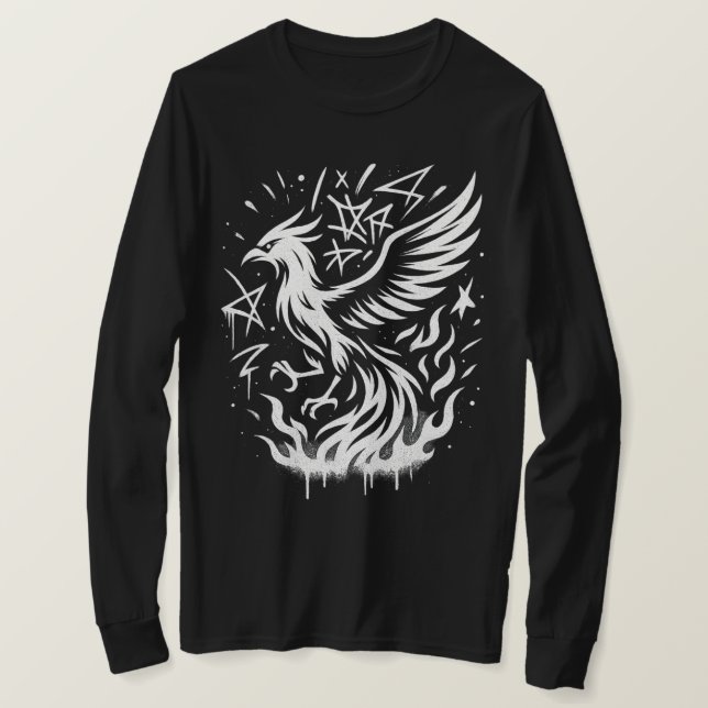 Camiseta Phoenix Rising: The Samurai’s Fire (Frente do Design)