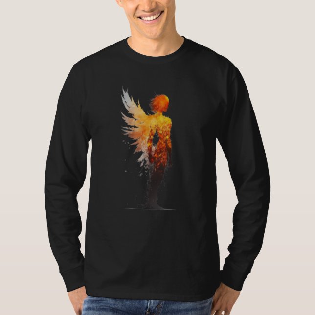 Camiseta Phoenix Rising Wings Resurrection Rebirth New Begi (Frente)