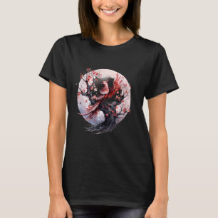 Camiseta Phoenix Sakura Tree Fire Bir Mítico Pássaro Phoeni
