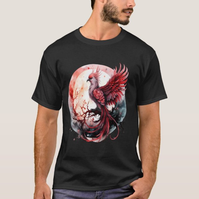 Camiseta Phoenix Sakura Tree Mythic Bird Foeni (Frente)