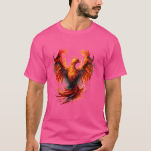 Camiseta Phoenix Trabalho de arte Rejuvenescimento de aves 