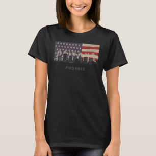 Camiseta phonix Skyline Vacation Souvenir Bandeira da cidad