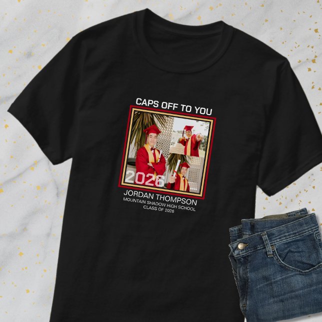 Camiseta Photo Collage Class Of 2026 Grad Family Group (Criador carregado)