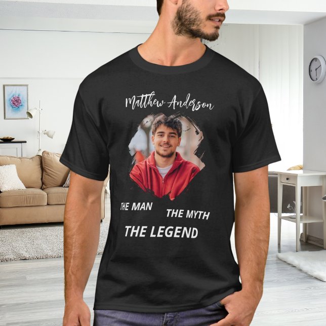 Camiseta Photo man myth legend name (Criador carregado)