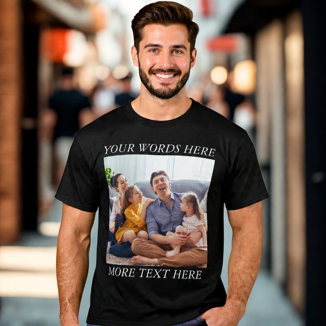 Camiseta Photo Memory Custom Tee with Your Text (Criador carregado)