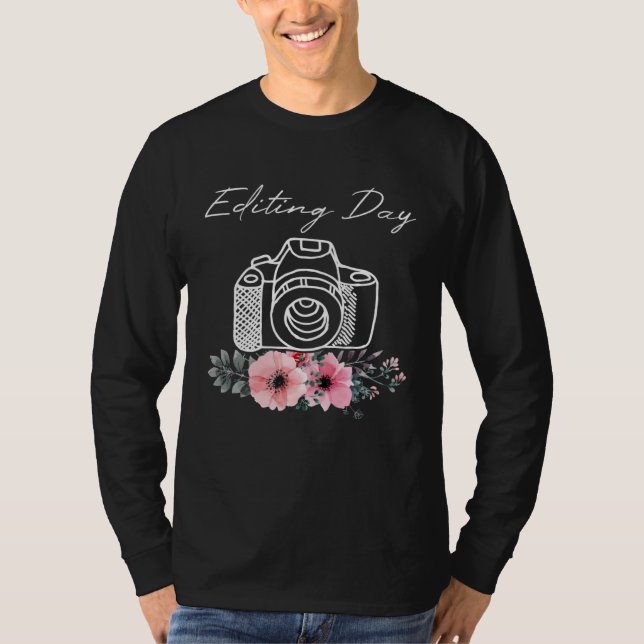 Camiseta Photographer Camera  Editing Day Photo Flower Phot (Frente)