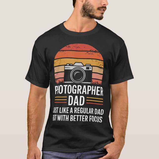Camiseta Photographer Dad Camera Retro Photography Humor Fo (Frente)
