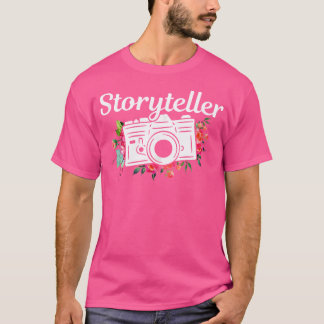 Camiseta Photographer Gift Storyteller Flowers Camera Photo