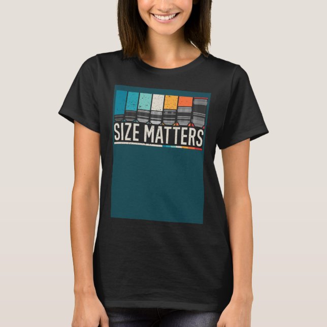 Camiseta Photography Camera Lens Size Matter Photographer S (Frente)