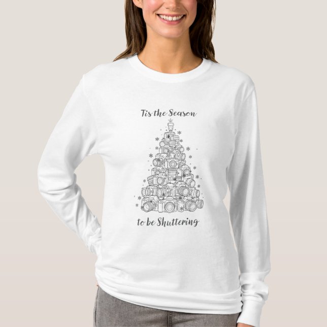 Camiseta Photography Christmas Tree - Gift for Photograper (Frente)