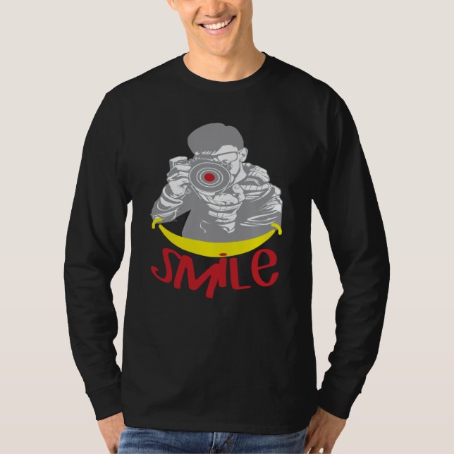 Camiseta Photography Smile Cheerful Photography Illustratio (Frente)