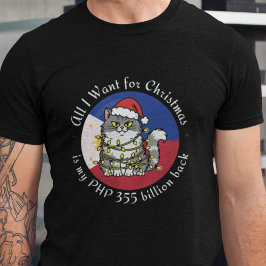 Camiseta PHP 355 Bilhões de Natal Filipinas Corrupção