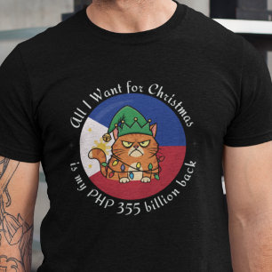 Camiseta PHP 355 Bilhões Natal Filipinas Corrupção