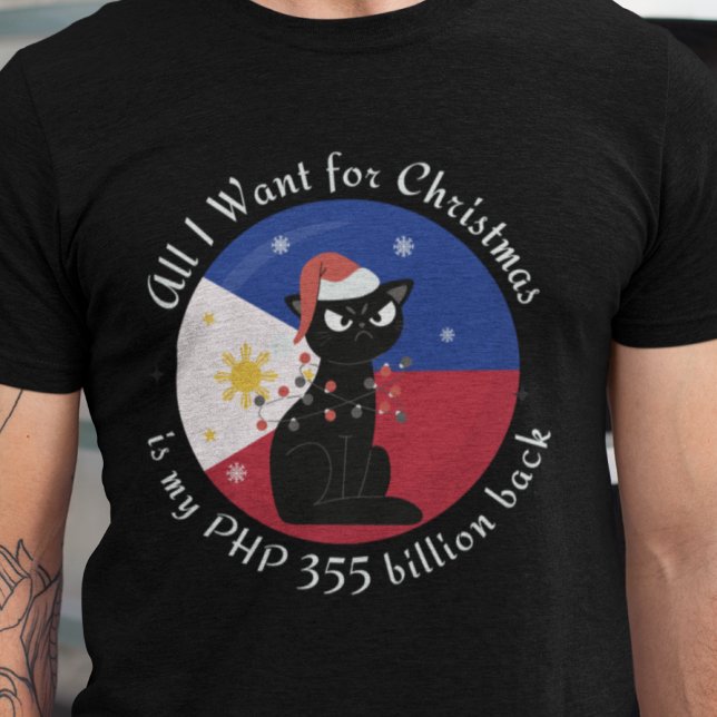 Camiseta PHP 355 Billion Christmas Tee Philippines Corrupti (Criador carregado)